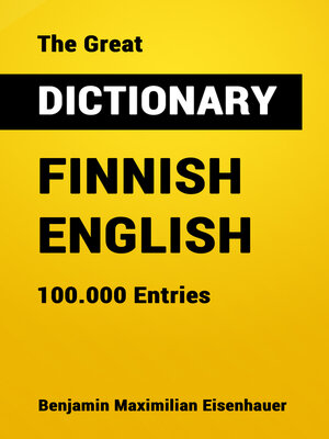 cover image of The Great Dictionary Finnish--English